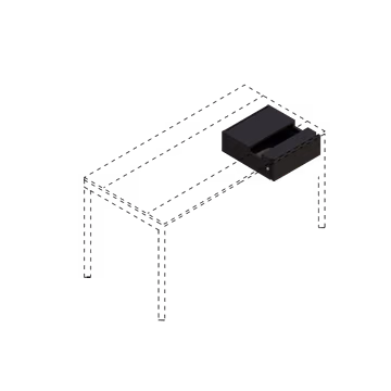 Cajonera flotante un cajón - Sin tirador - Estructura metálica